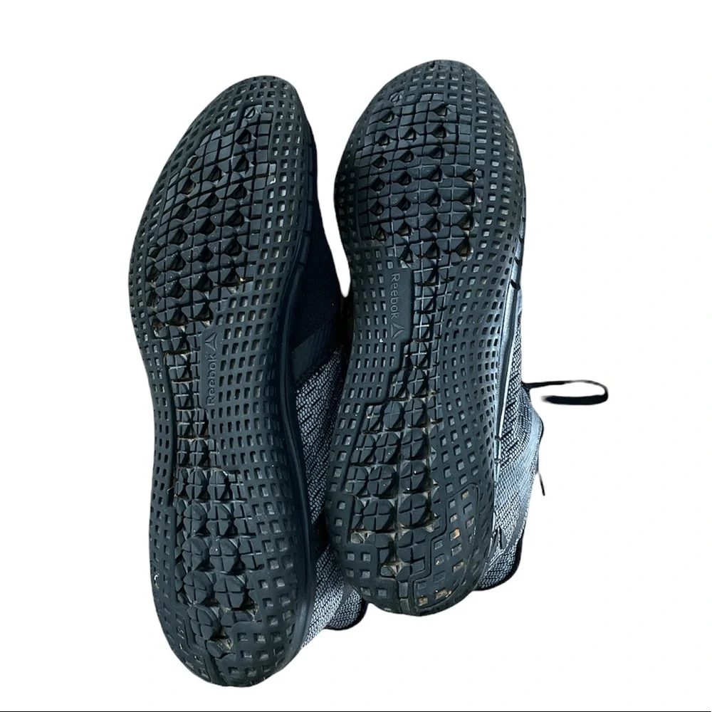 Reebok Black Mesh Lace Up Mens Sneakers Size 13 - Picture 5 of 11
